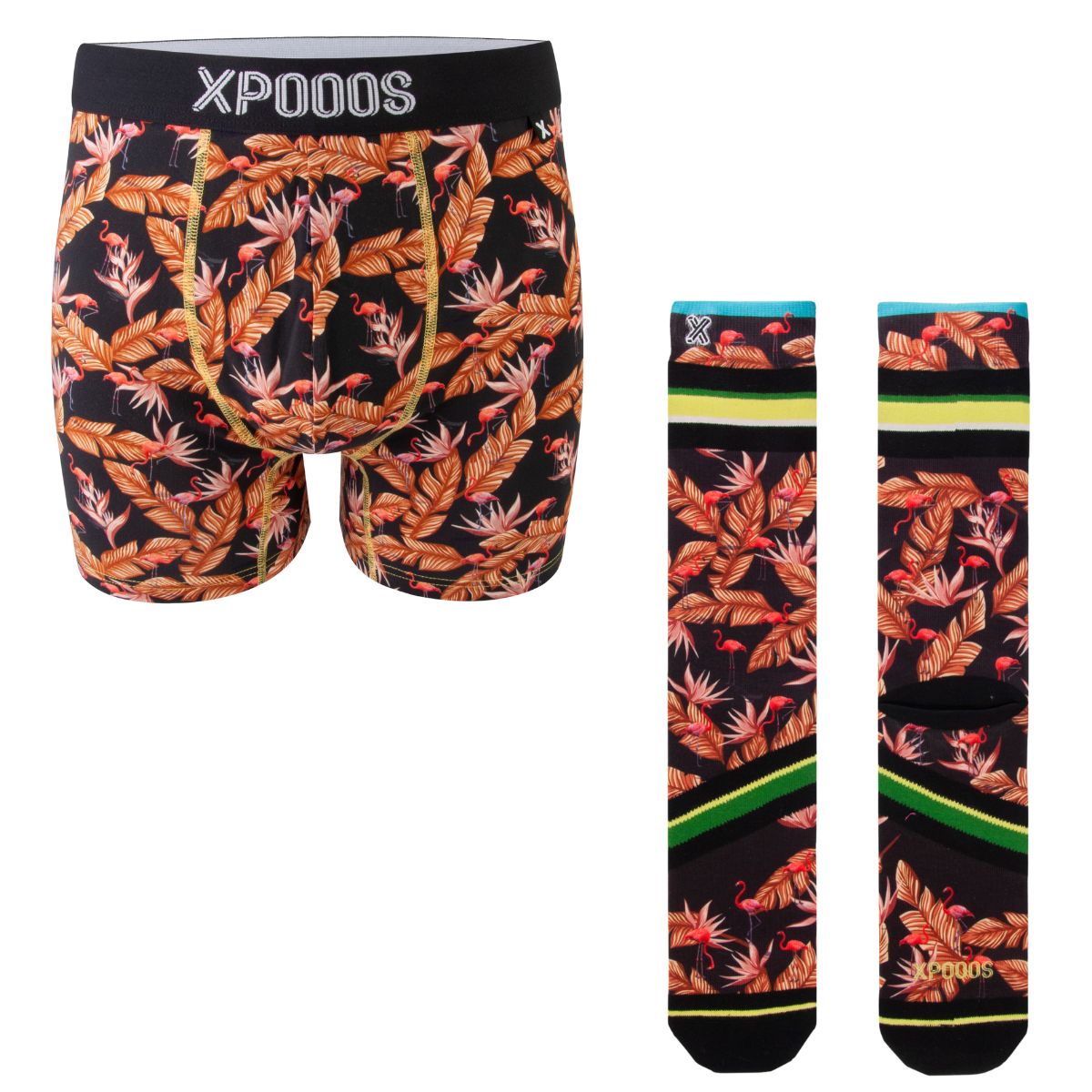 Flamingo boxer & sokken set heren - XPOOOS