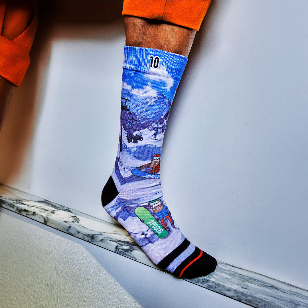 Chaussettes pour hommes enneigées