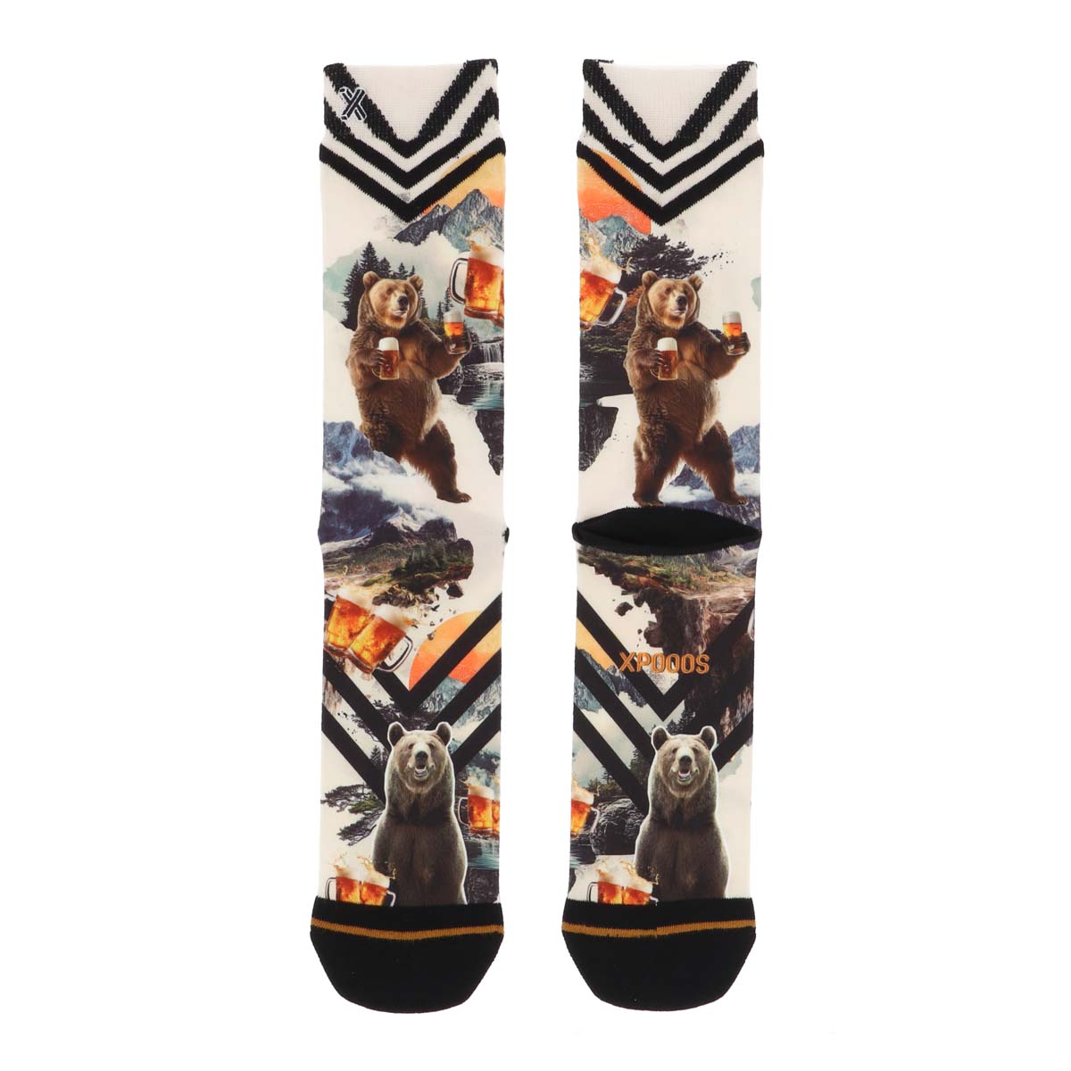 Bearbeer herensokken met beer en bier print