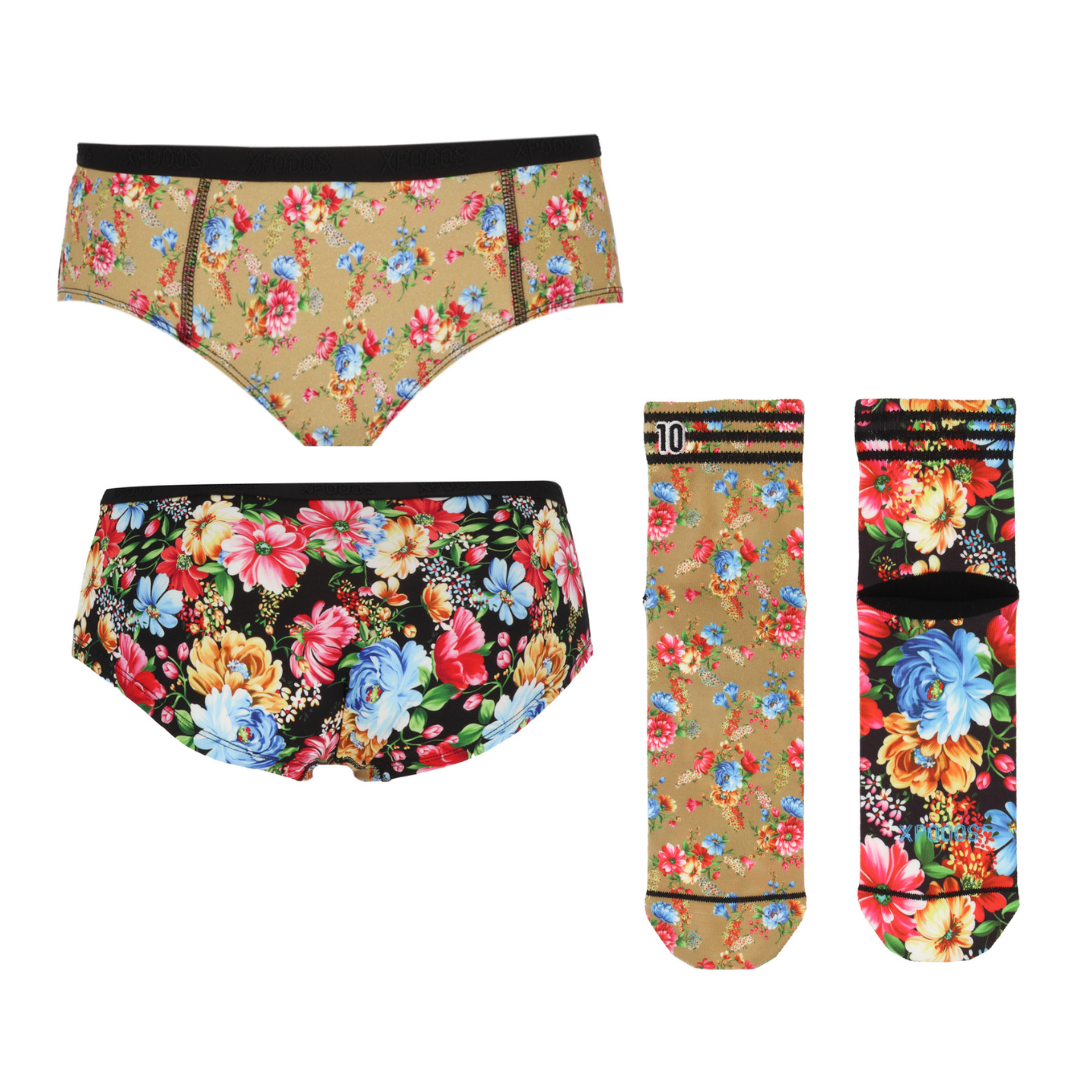 Twinny hipster & shortsocks set dames