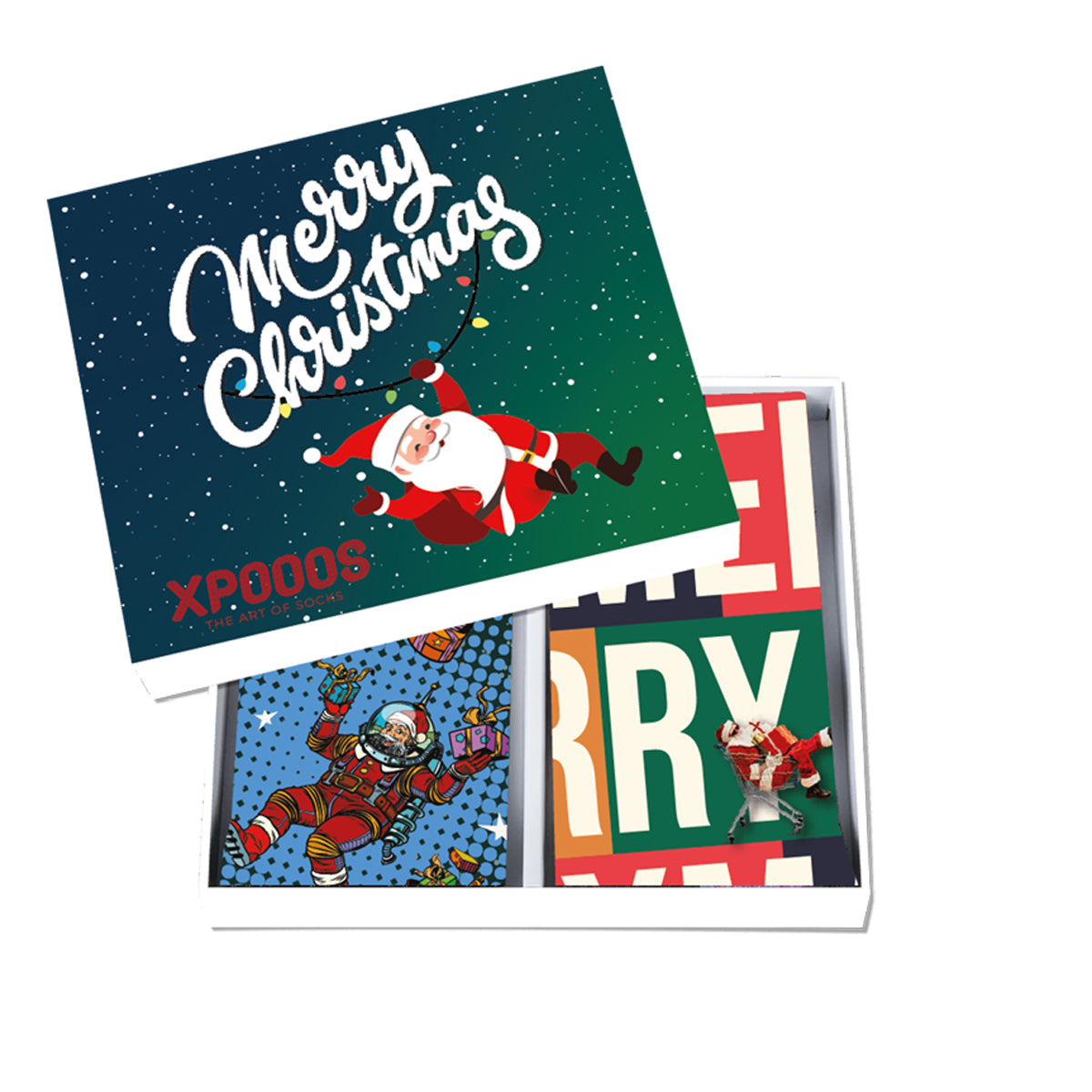 Xmas Giftbox Santa Shopping & Space Present - XPOOOS