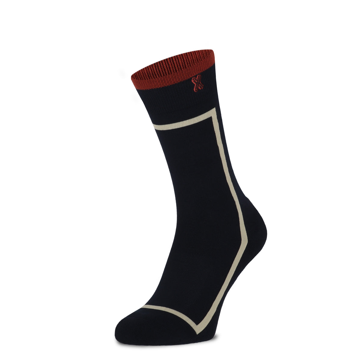 Rome Bamboo men's socks Marine & Beige