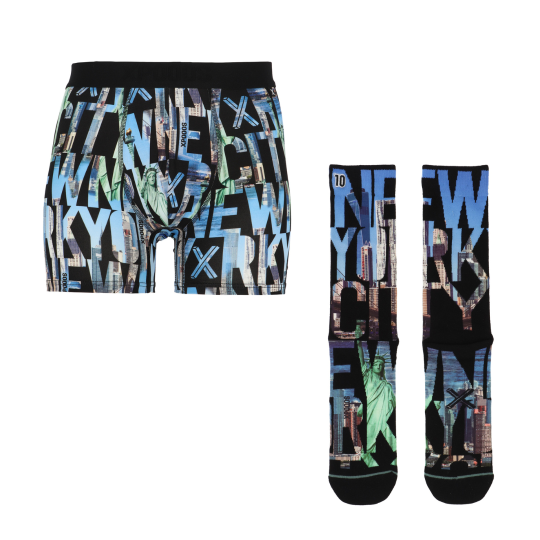 City boxer & sokken set heren