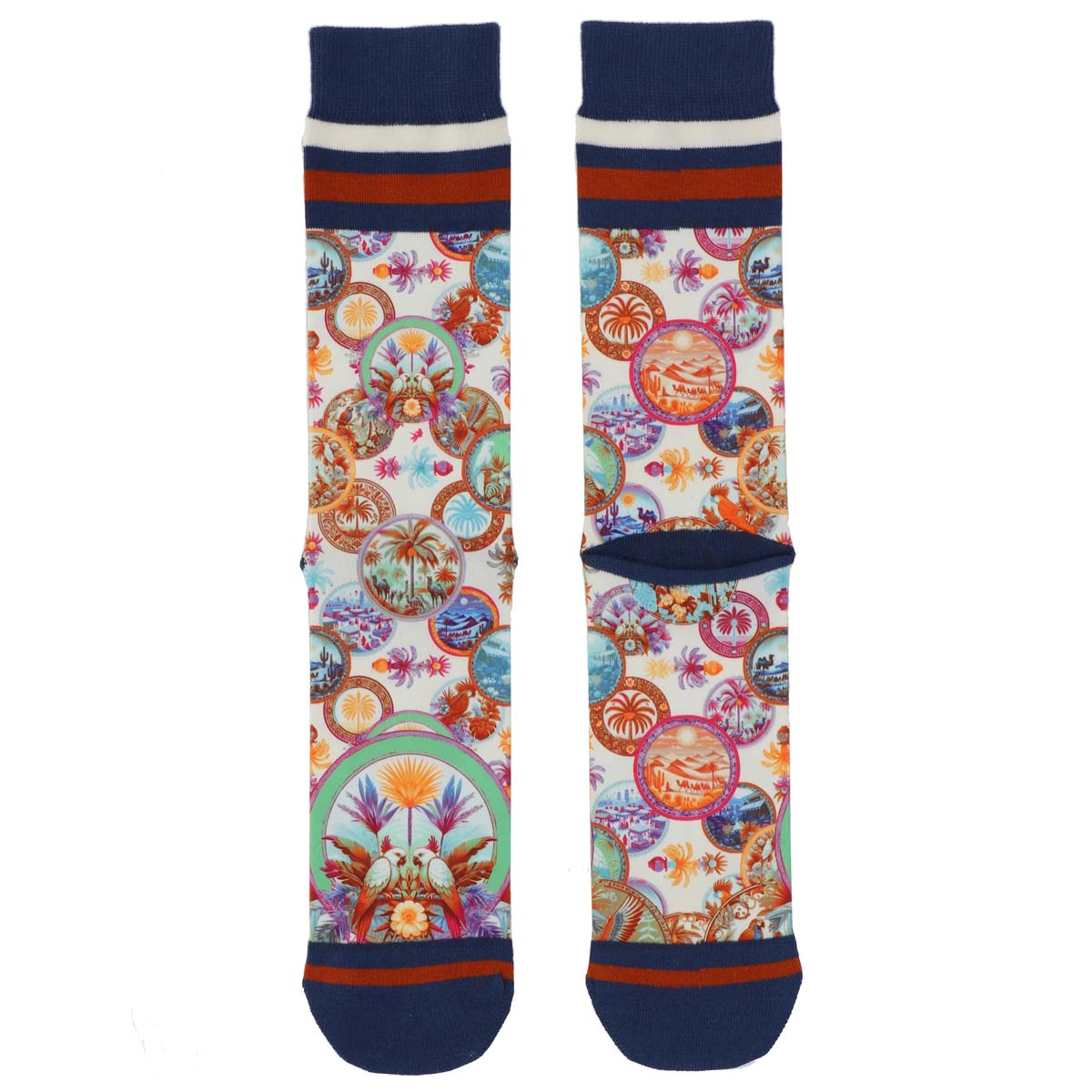 Xpooos & ADNF men's socks Desert World