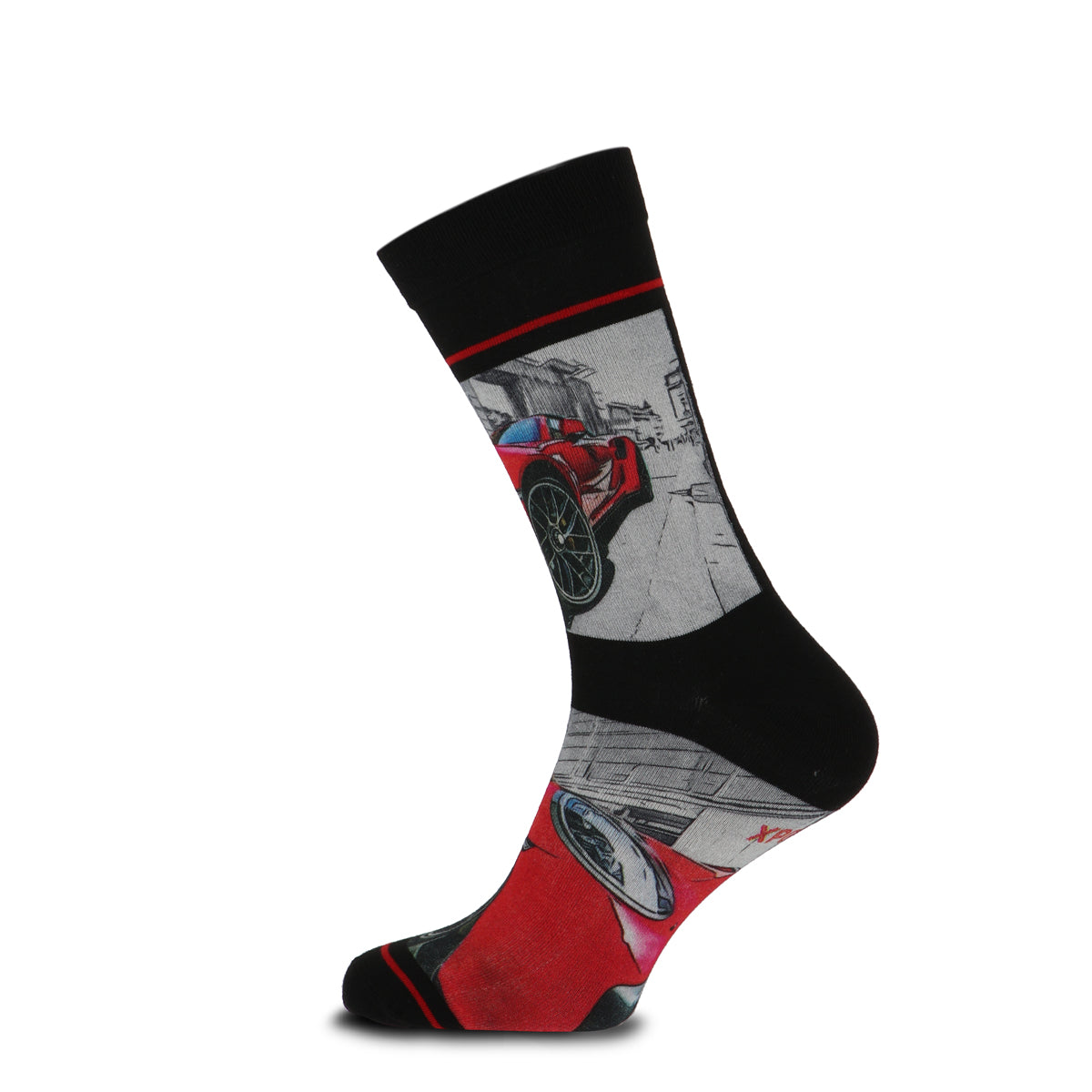 Speed Red chaussettes pour hommes en bambou