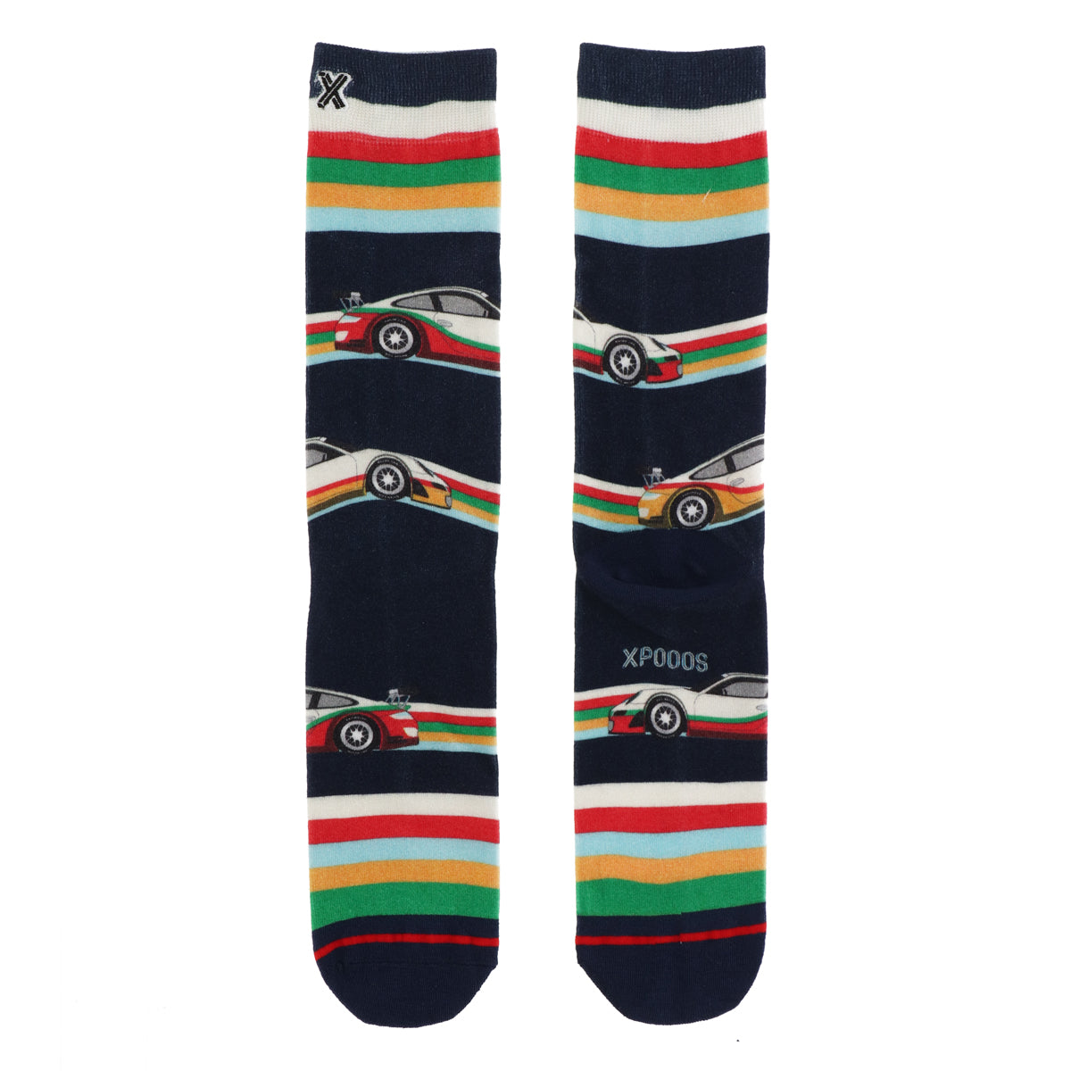 Rallye -Streifen -Bambus -Männersocken