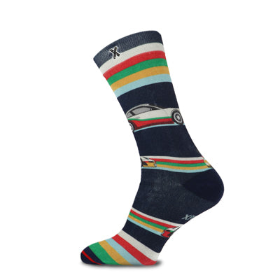 Rally Stripe bamboe herensokken - XPOOOS