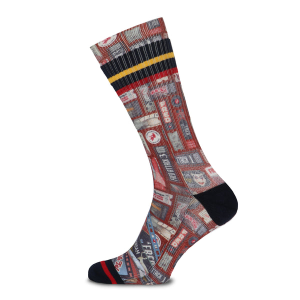 Xpooos x ADNF Cinema tickets men's socks