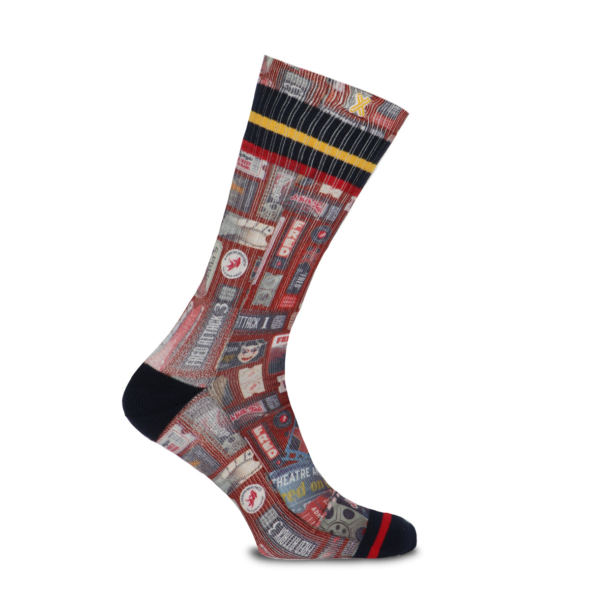XPOOOS x AFNF Cinema Tickets chaussettes pour hommes