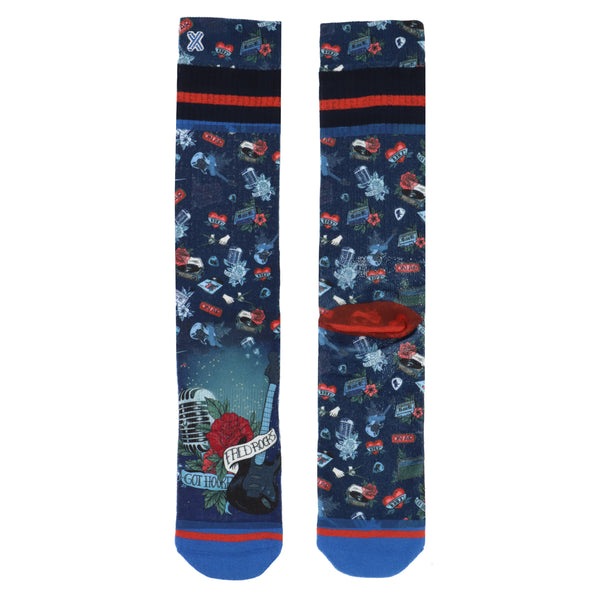 Xpooos & ADNF Tattoo Rock & Roll men's socks