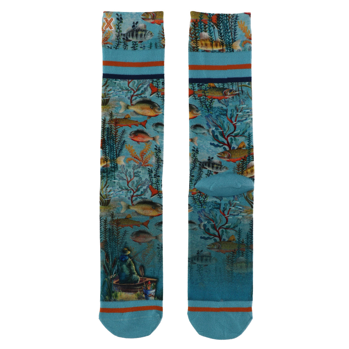 Xpooos & ADNF Fishes Bambus -Männersocken