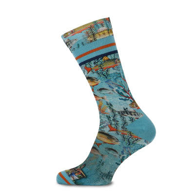 Xpooos & ADNF Fishes Bamboo men's socks