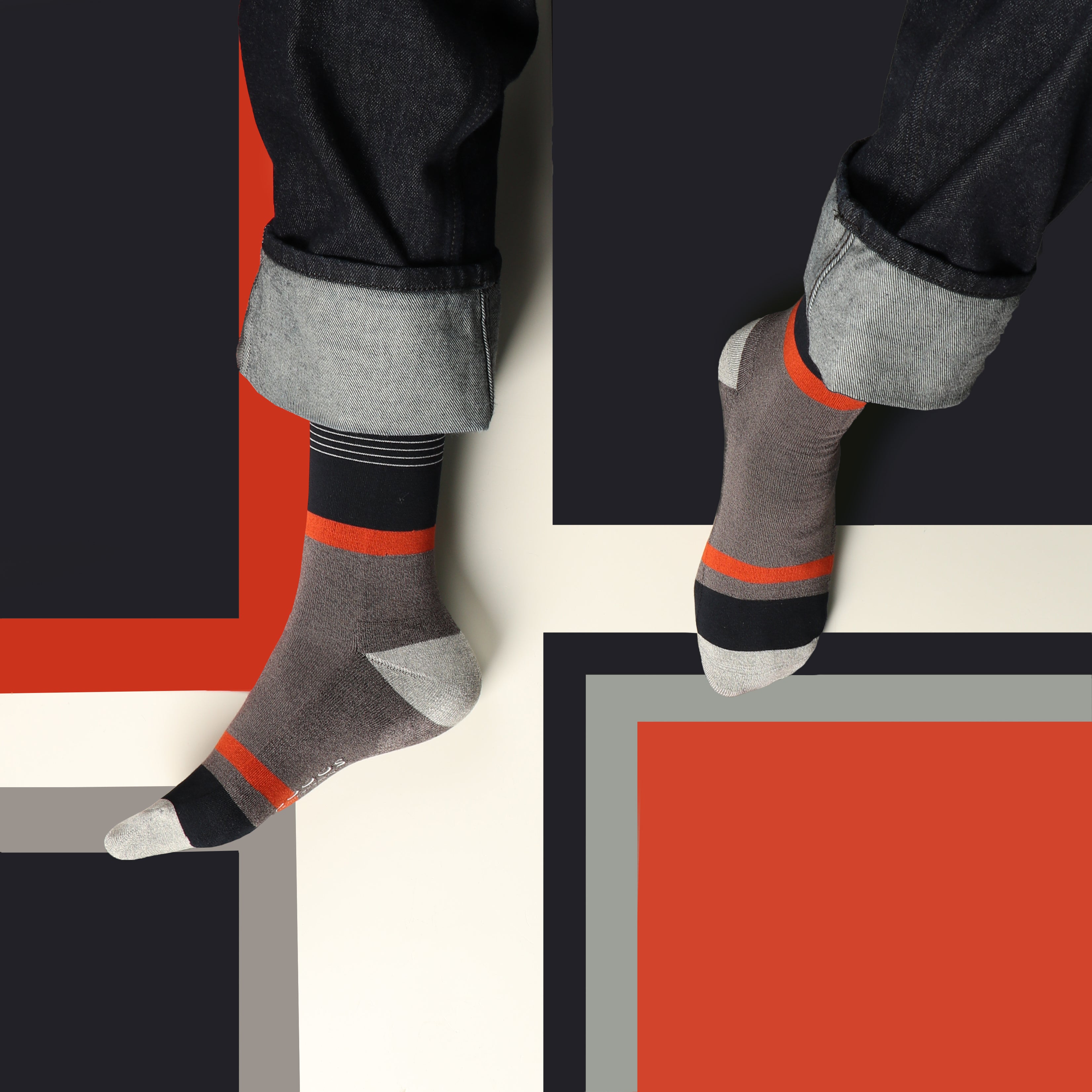 Hong Kong Bamboo Men's chaussettes Gray