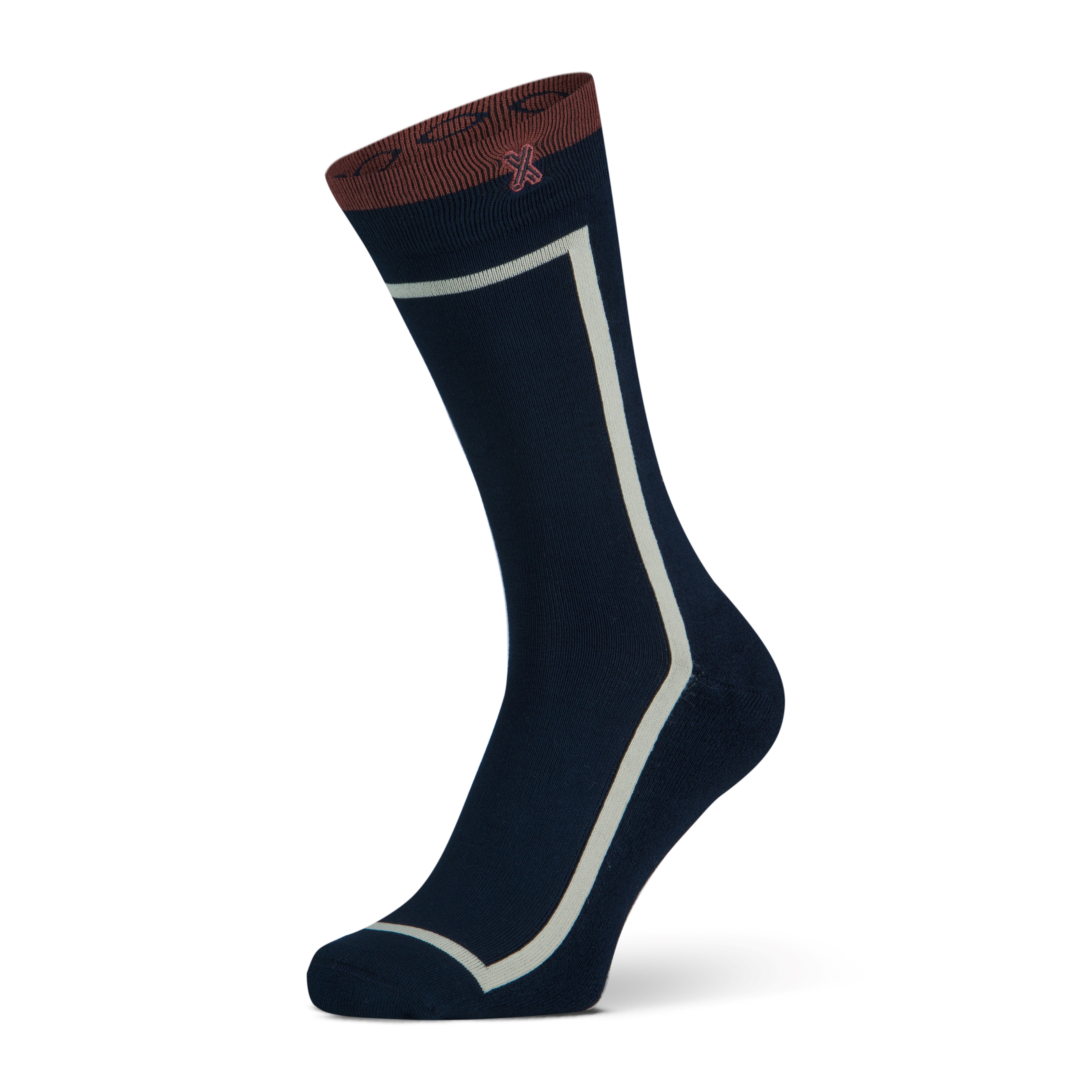 Rome men's socks Navy & Beige