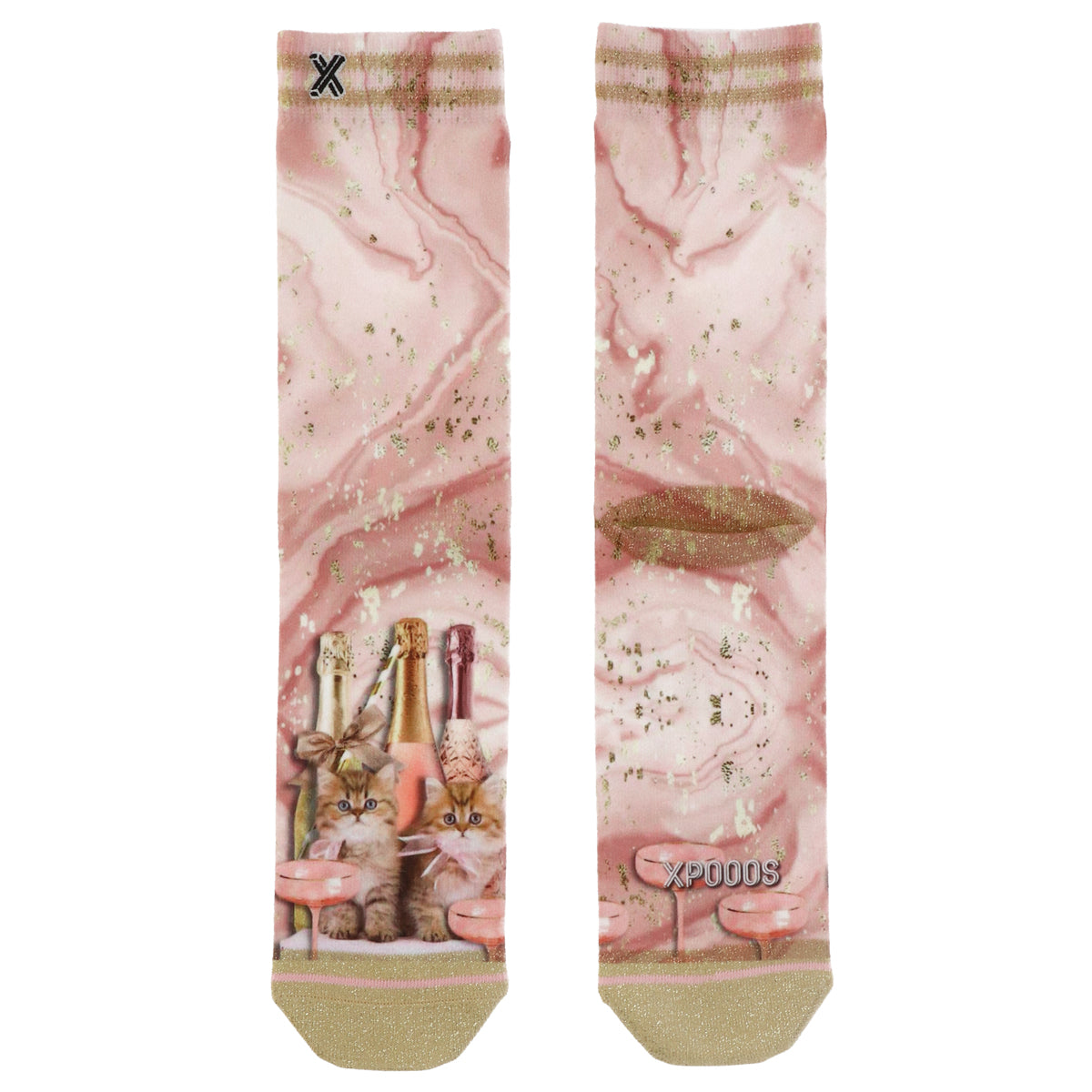 Pink champagne ladies socks