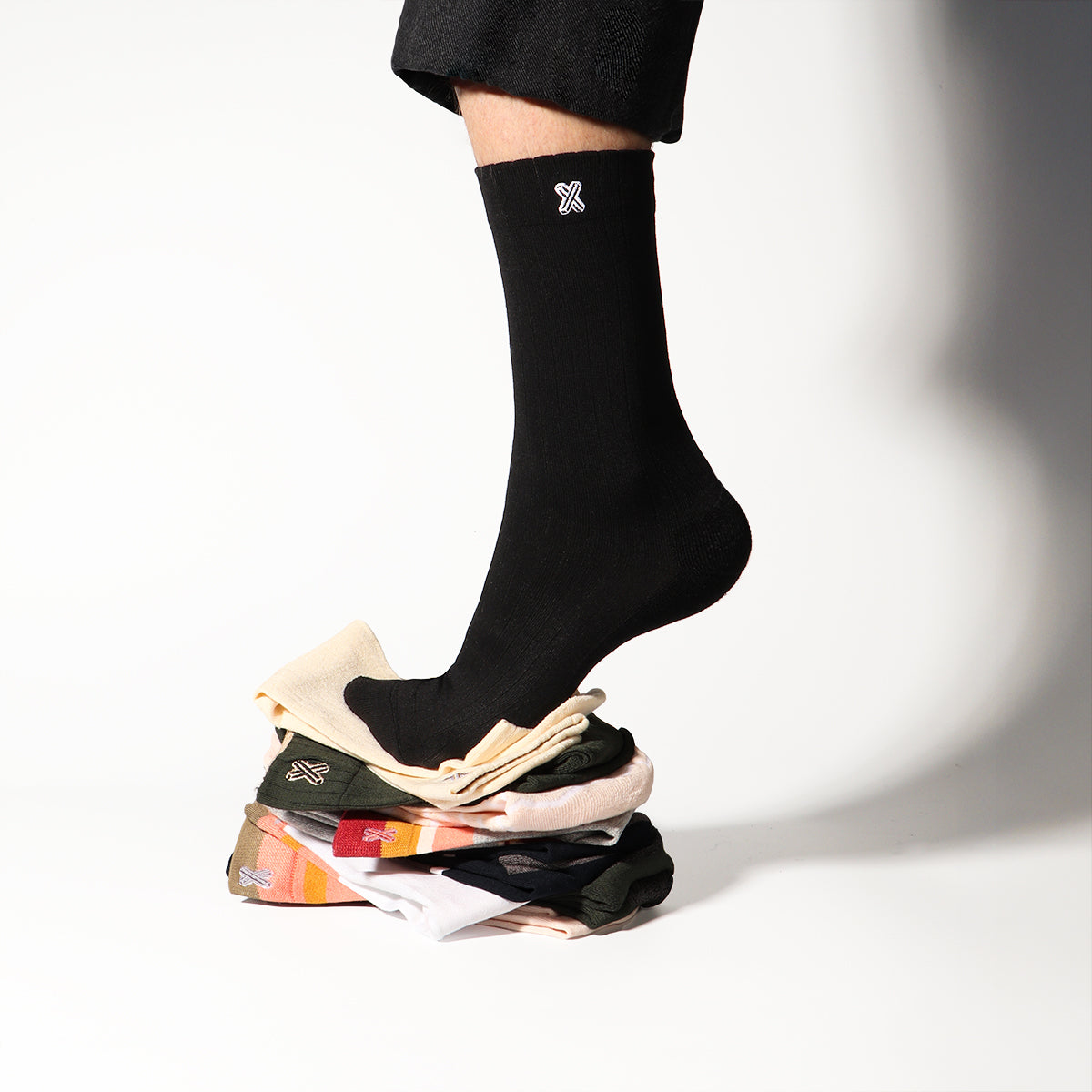 Den Bosch bamboe Basic unisex sokken Black